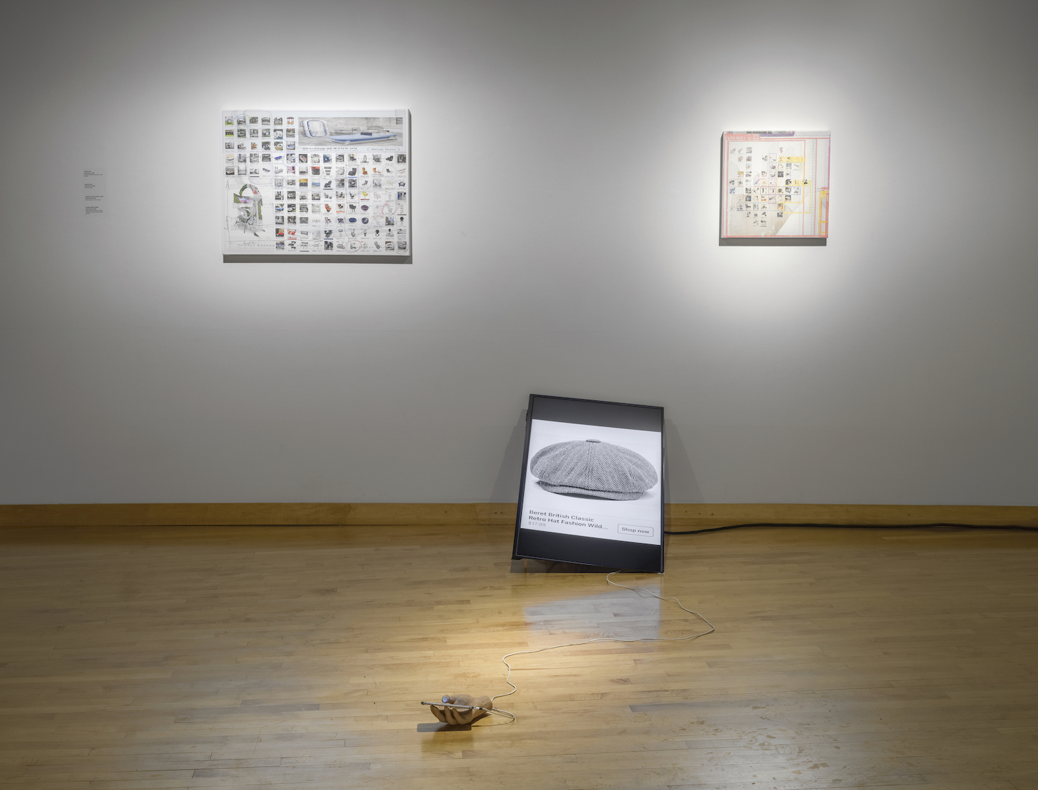Targeted, 2020-ongoing. Archival pigment prints, video, sculpture. Variable dimension.